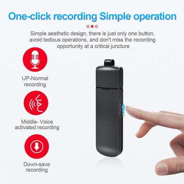 16GB 180 Hour Voice Recorder USB Drive