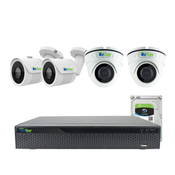 8MP 4k Indoor Outdoor 4 Cam DIY CCTV Home Security Camera Kit System