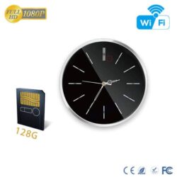 HD 1080P Spy Wall Clock WiFi Hidden Camera with 90 Degree