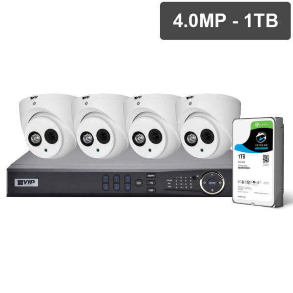 Pro Series 4 Camera 4.0MP IP CCTV Surveillance Kit