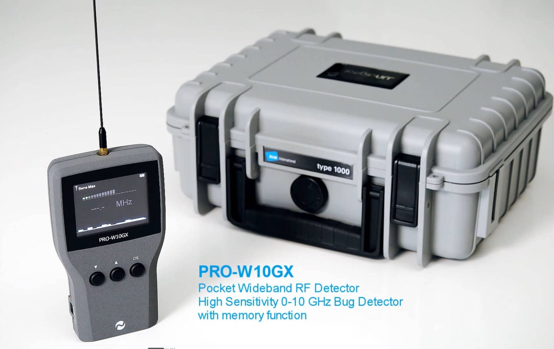 High Sensitivity 010 GHz Bug Detector with memory function