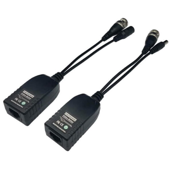 RJ45 HD TVI AHD CVI and Analogue Baluns Pair with Power