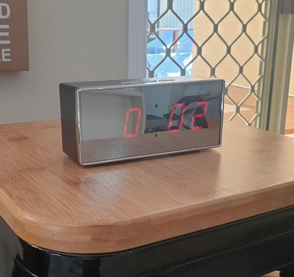 Mirror Table Clock Hidden Camera Spy Cam OzSpy Spy Shop