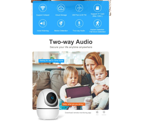 5MP WIFI Pan Tilt Smart Indoor Security Camera