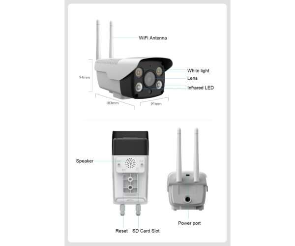 5MP WIFI Smart Outdoor Bullet Security Camera