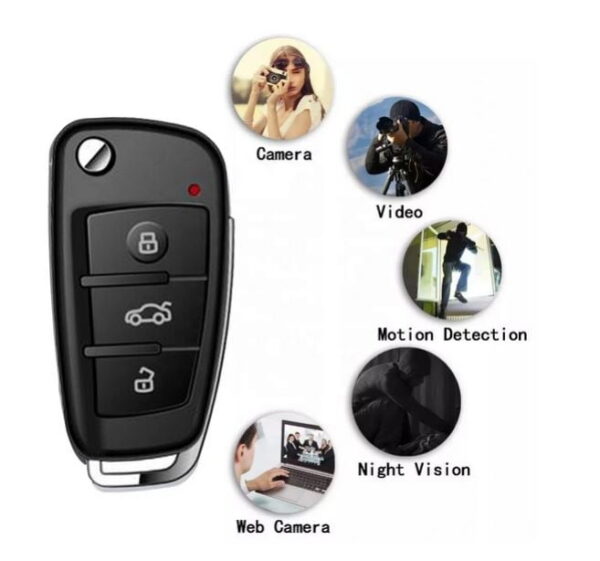 Car Key Fob Concealed Mini Spy Cam