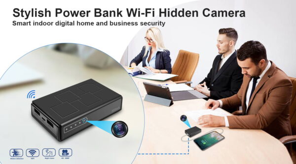 Power Bank Hidden Camera Motion WIFI 6m Night Vision