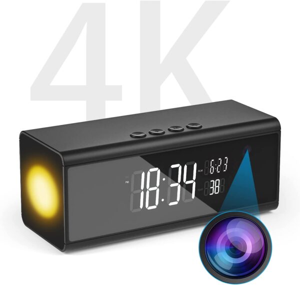 WIFI Alarm Clock Camera with Night Light 1080P