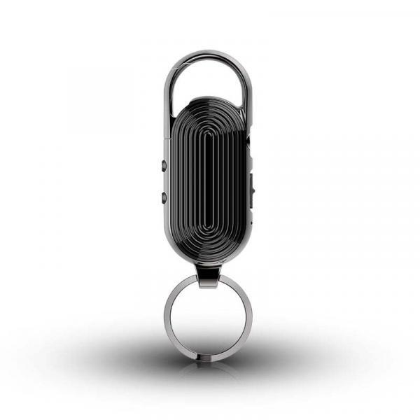 Keychain Clip Voice Recorder Black