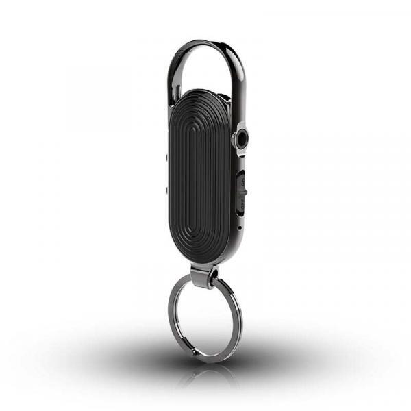 Keychain Clip Voice Recorder Black