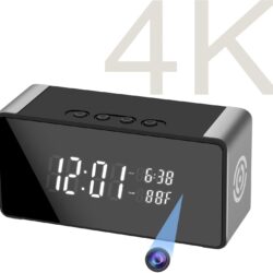 WIFI Alarm Clock Camera with Temperature 1080P